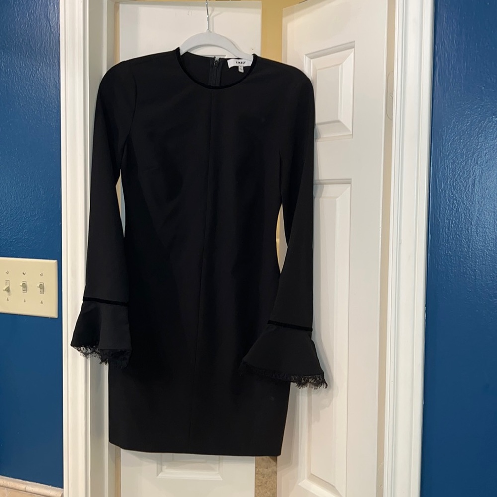 black likely mini dress